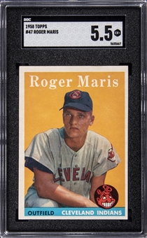 1958 Topps #47 Roger Maris Rookie Card – SGC EX+ 5.5